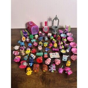 Huge Shopkins Lot 70+ Pieces Mixed Figures Accessories Moose Toys Bundle